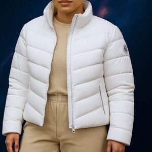 Old Navy Fleece Lined White Puffer Jacket sz 2XL